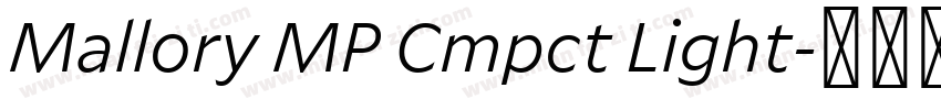 Mallory MP Cmpct Light字体转换